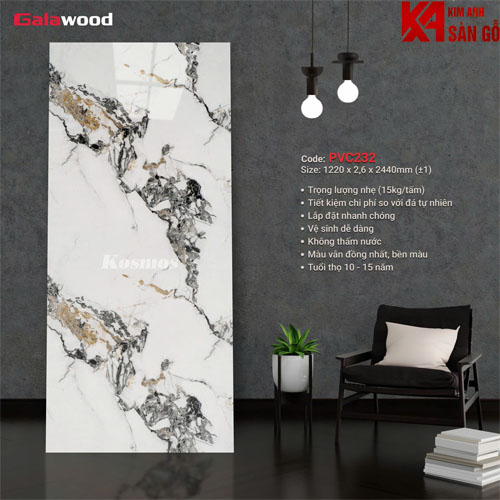 Tấm Ốp Tường PVC Giả Đá Galawood-232